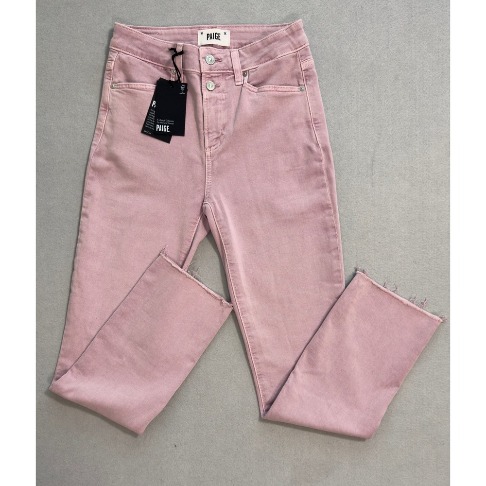NWT Women's Paige Cindy High Rise Straight Raw Hem Ankle Jeans Size (waist) 25" - Picture 6 of 13